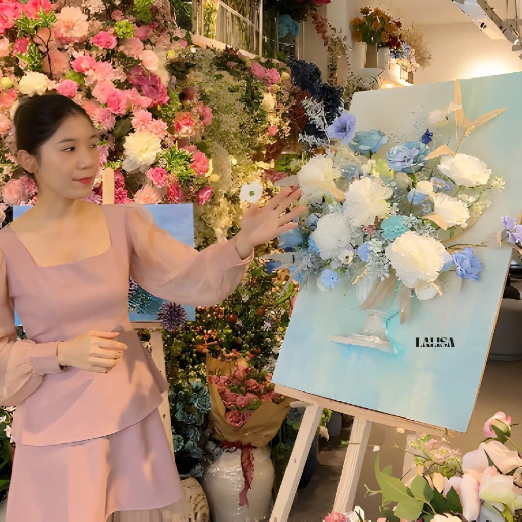 Hình ảnh Workshop tranh hoa lụa cho cá nhân tại Lalisa