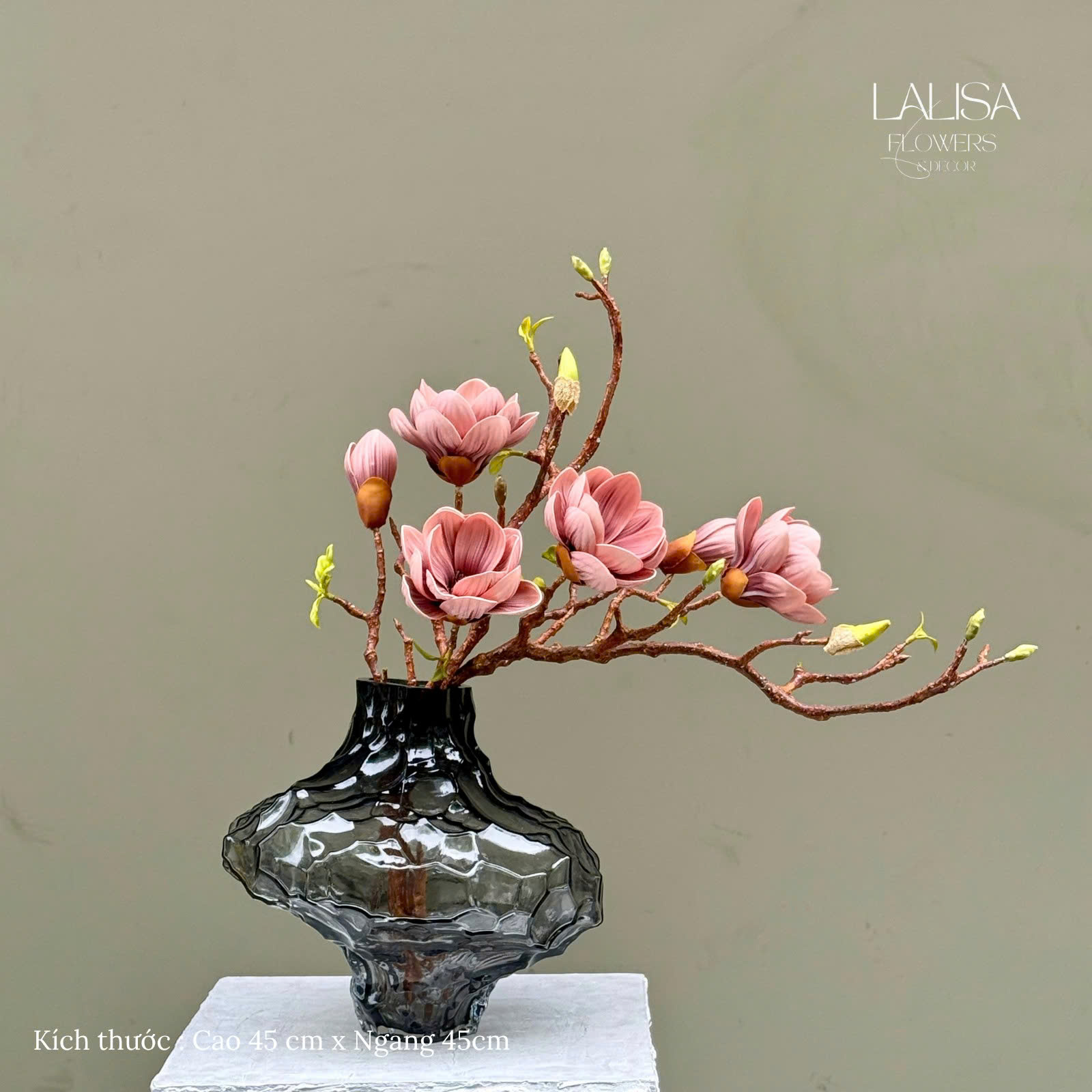Bình hoa lụa để bàn phòng khách phong cách Modern Luxury Lalisa